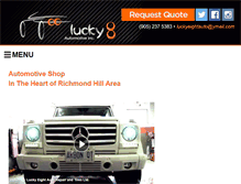 Tablet Screenshot of luckyeightauto.com